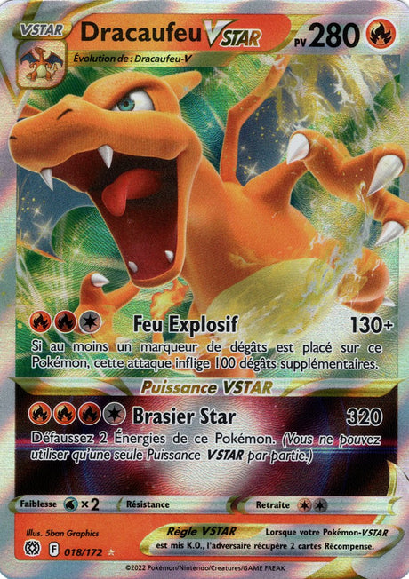 Dracaufeu VSTAR - EB09 018/172 - Stars Étincelantes SWSH09 - Cartes Pokémon