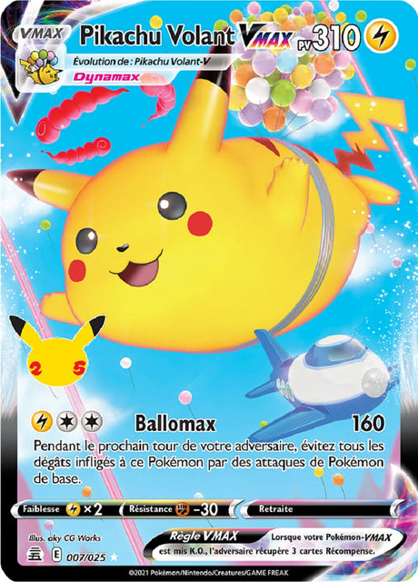 Pikachu Volant VMAX - EB07.5 007/025 - Célébrations 25ans SWSH07.5 - Cartes Pokémon