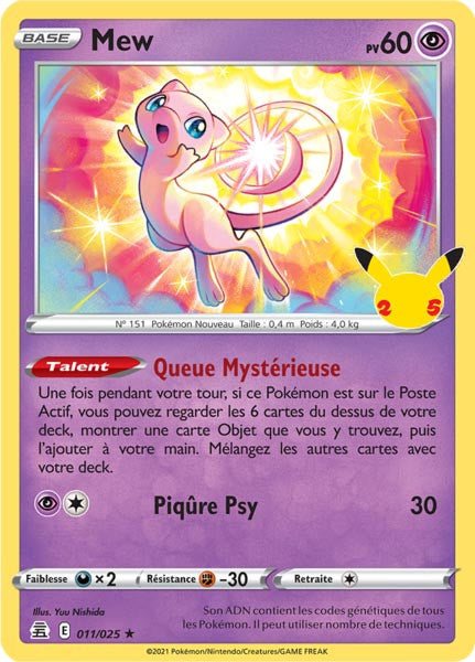 Mew - EB07.5 011/025 - Célébrations 25ans SWSH07.5 - Cartes Pokémon
