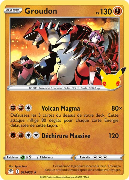 Groudon - EB07.5 017/025 - Célébrations 25ans SWSH07.5 - Cartes Pokémon