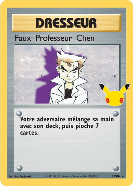 Faux Professeur Chen - EB07.5 73/102 - Célébrations 25ans SWSH07.5 - Cartes Pokémon