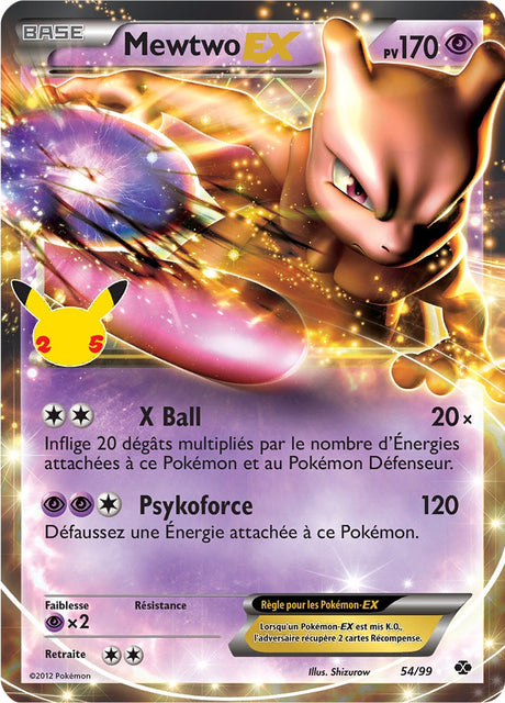 Mewtwo Ex - EB07.5 54/99 - Célébrations 25ans SWSH07.5 - Cartes Pokémon