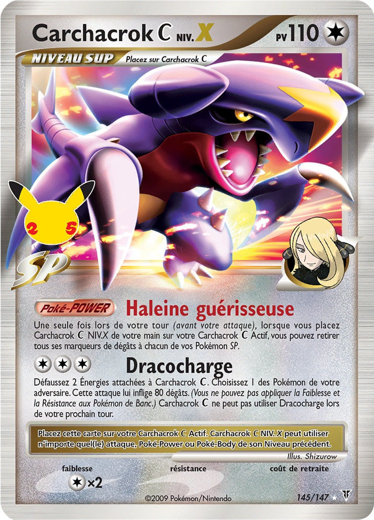 Carchacrok C NIV.X - EB07.5 145/147 - Célébrations 25ans SWSH07.5 - Cartes Pokémon