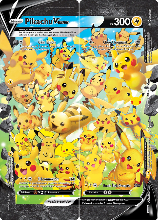 Pikachu-V-UNION - SWSH 139-140-141-142 - SWSH Black Star Promos - Cartes Pokémon