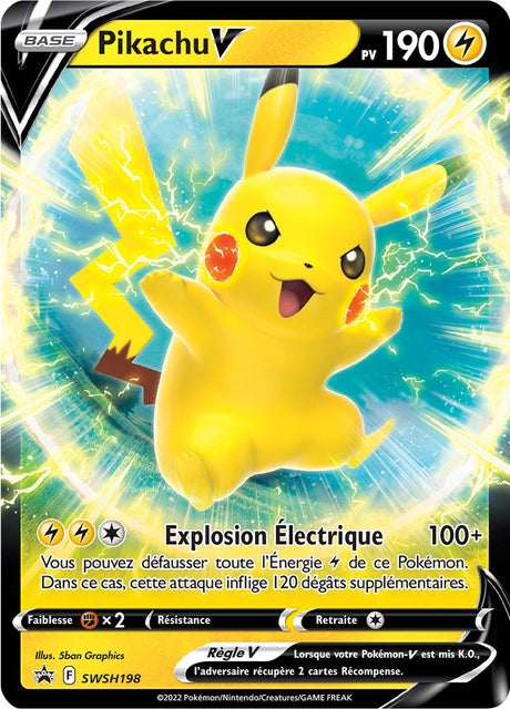 Pikachu V (Carte Géante Jumbo) - SWSH 198 - SWSH Black Star Promos - Cartes Pokémon