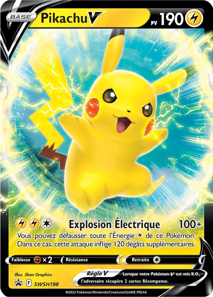 Pikachu V - SWSH 198 - SWSH Black Star Promos - Cartes Pokémon