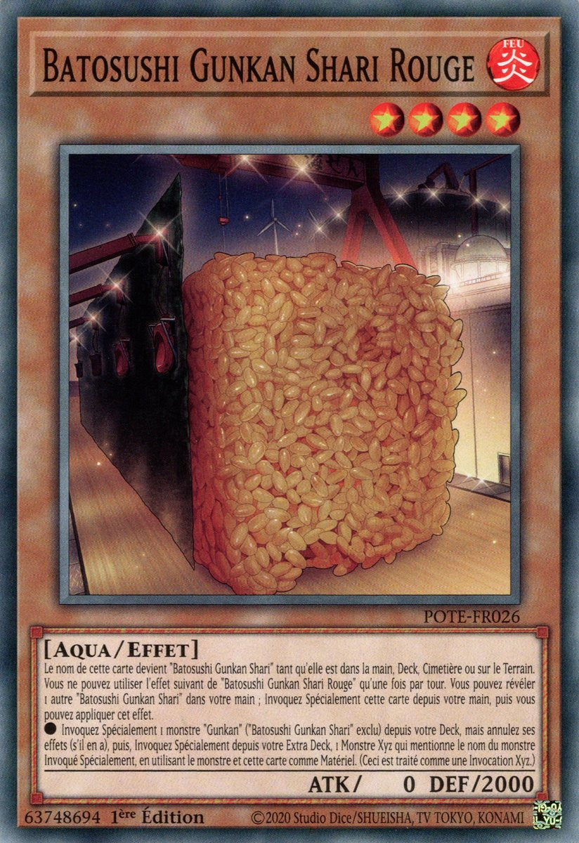 Batosushi Gunkan Shari Rouge - POTE-FR026 - Carte Yu-Gi-Oh!