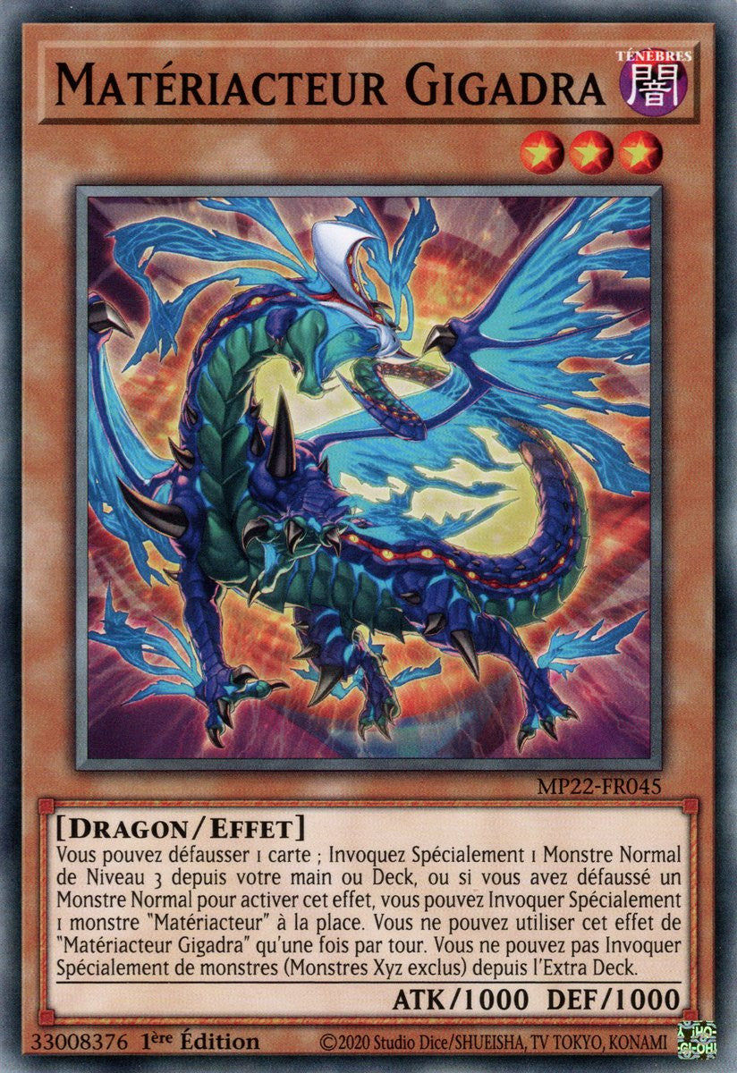 Matériacteur Gigadra - MP22-FR045