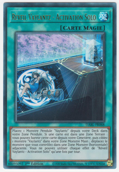 Réveil Vaylantz - Activation Solo - DABL-FR068