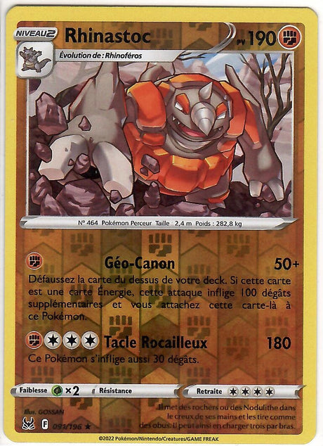 Rhinastoc - 091/196 - Holo Reverse - Origine Perdue - EB11