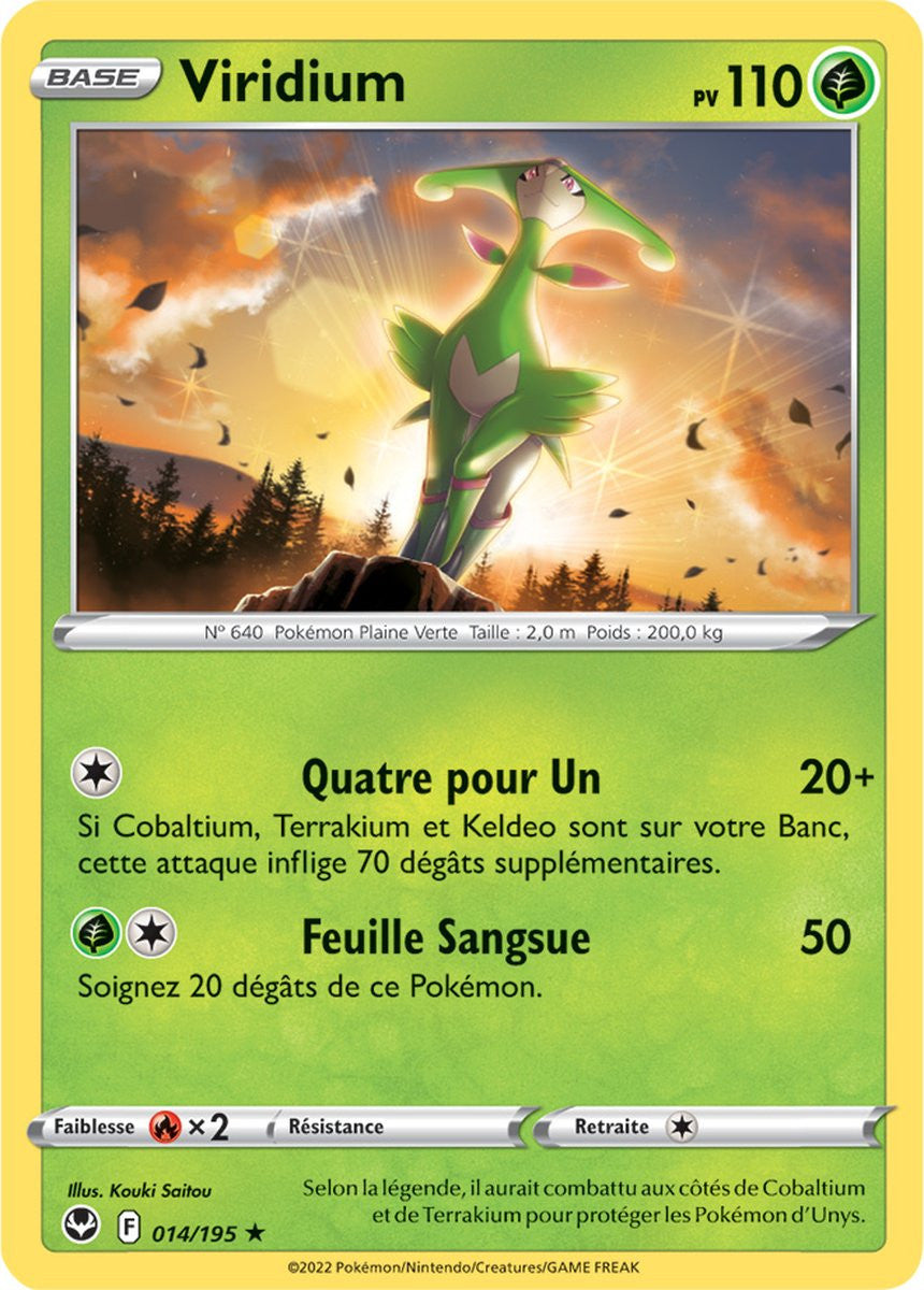 Viridium - 014/195 - Rare / Reverse - Carte Pokémon Tempête Argentée EB12