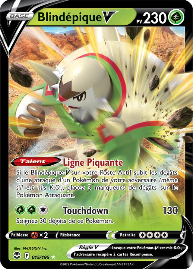 Blindépique V - 015/195 - Ultra Rare - Carte Pokémon Tempête Argentée EB12