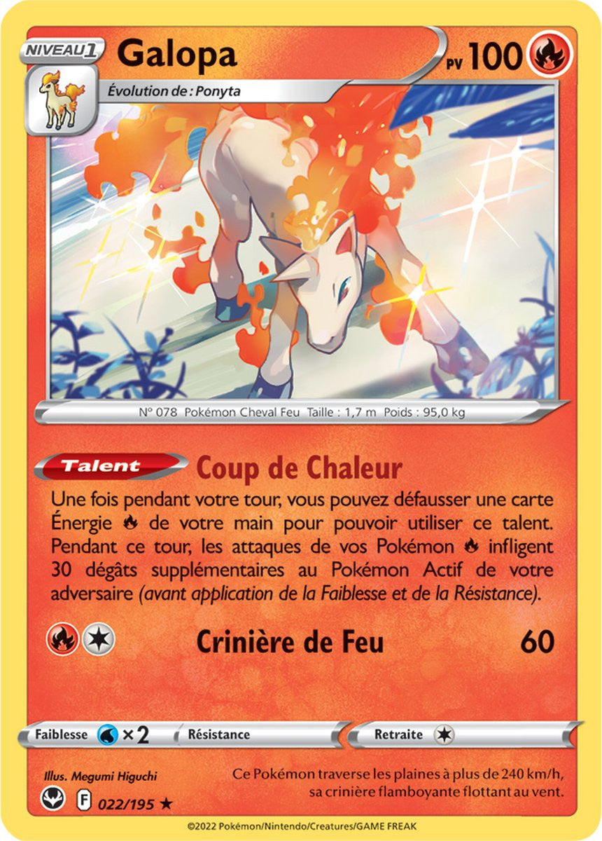 Galopa - 022/195 - Holo Rare / Reverse - Carte Pokémon Tempête Argentée EB12