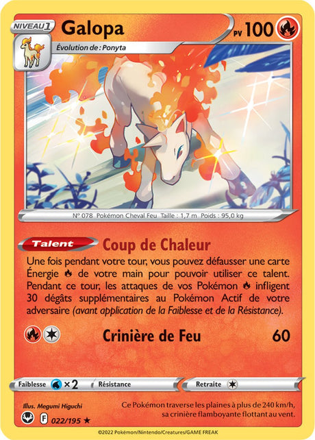 Galopa - 022/195 - Holo Rare / Reverse - Carte Pokémon Tempête Argentée EB12