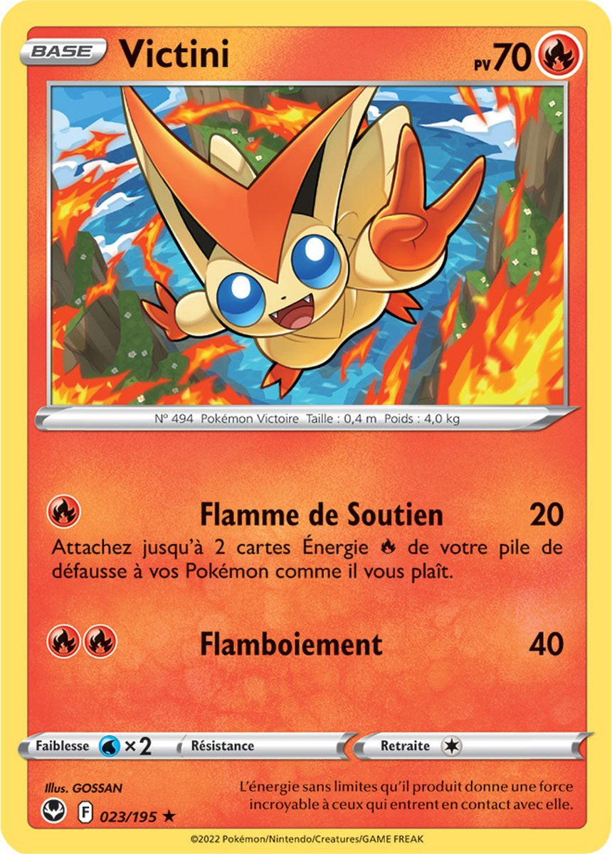 Victini - 023/195 - Rare / Reverse - Carte Pokémon Tempête Argentée EB12