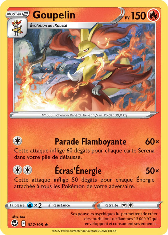 Goupelin - 027/195 - Rare / Reverse - Carte Pokémon Tempête Argentée EB12