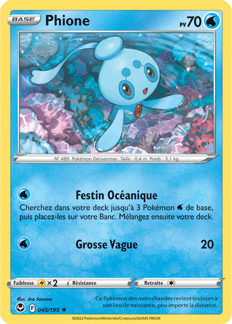 Phione - 045/195 - Rare / Reverse - Carte Pokémon Tempête Argentée EB12