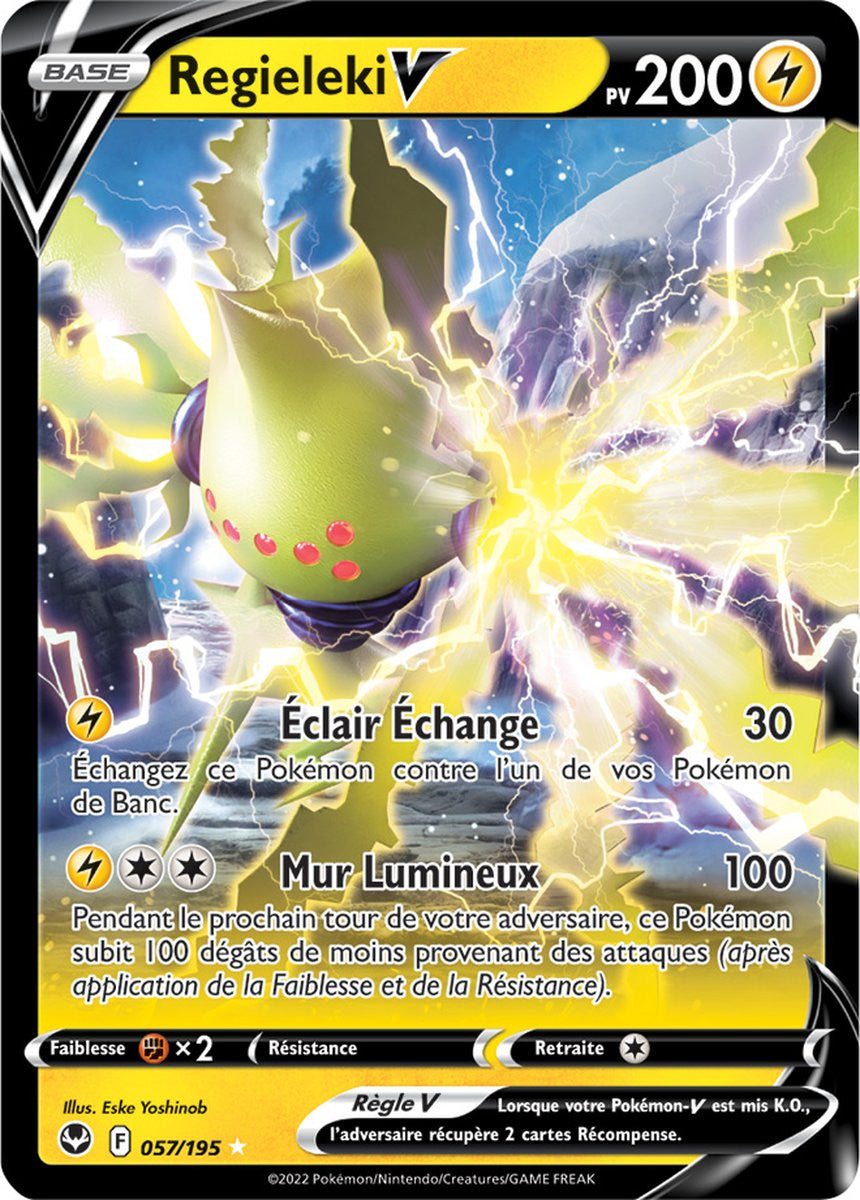 Regieleki V - 057/195 - Ultra Rare - Carte Pokémon Tempête Argentée EB12