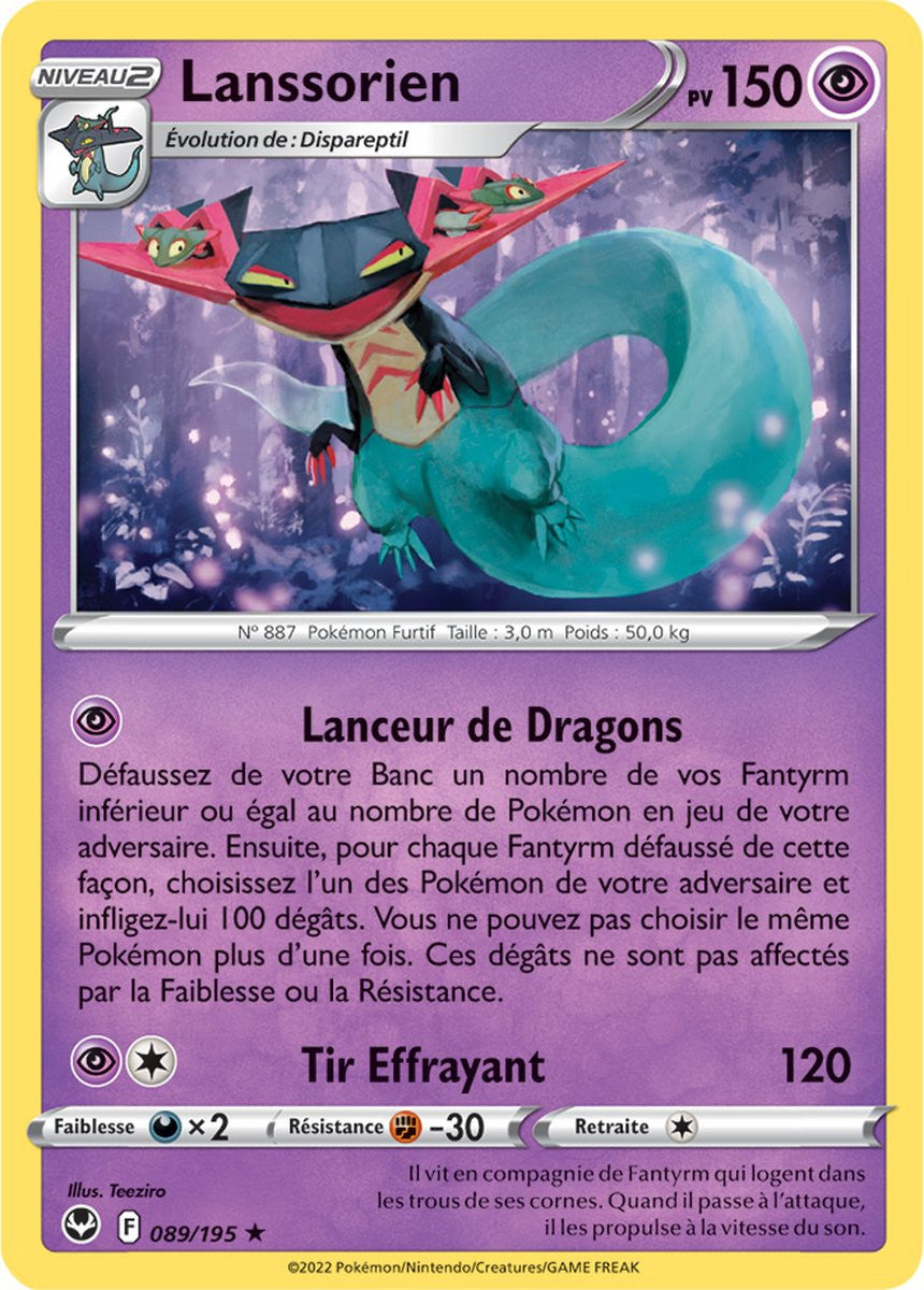 Lanssorien - 089/195 - Holo Rare / Reverse - Carte Pokémon Tempête Argentée EB12