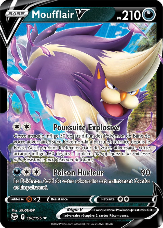 Moufflair V - 108/195 - Ultra Rare - Carte Pokémon Tempête Argentée EB12