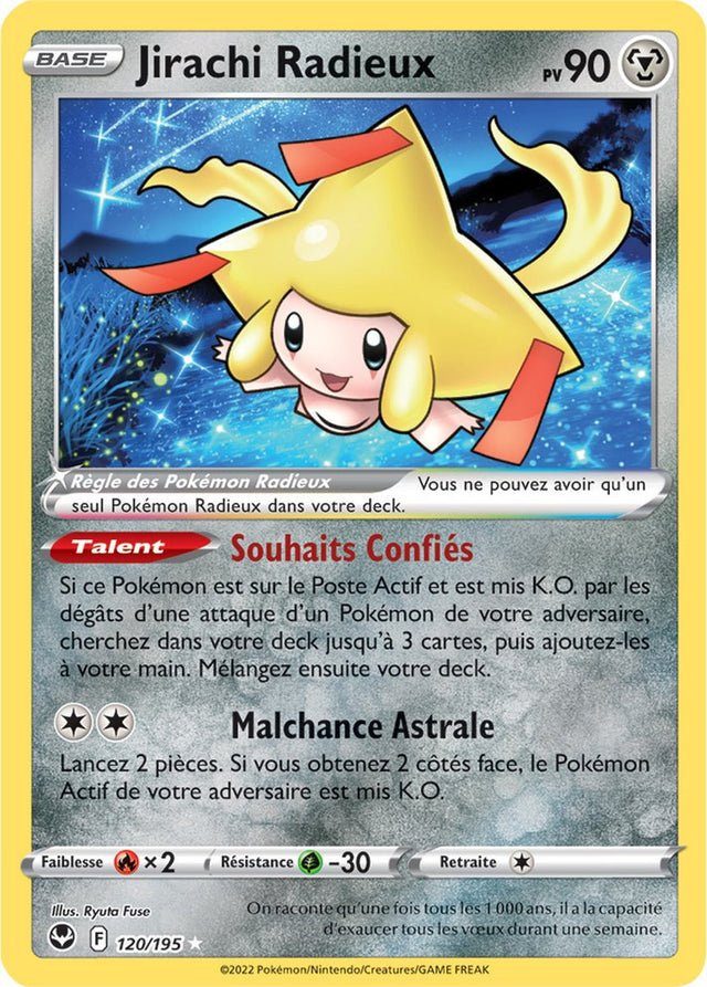 Jirachi Radieux - 120/195 - Ultra Rare - Carte Pokémon Tempête Argentée EB12