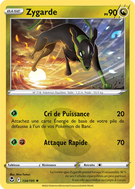 Zygarde - 134/195 - Rare / Reverse - Carte Pokémon Tempête Argentée EB12