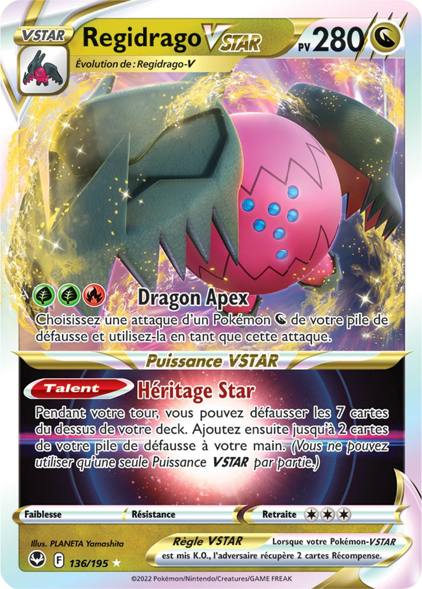Regidrago VSTAR - 136/195 - Ultra Rare - Carte Pokémon Tempête Argentée EB12