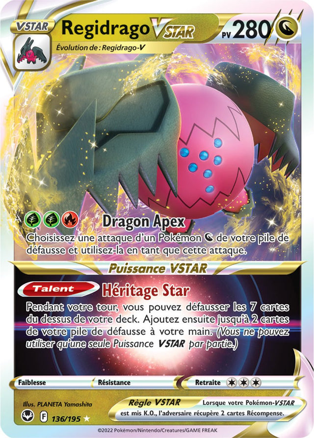 Regidrago VSTAR - 136/195 - Ultra Rare - Carte Pokémon Tempête Argentée EB12