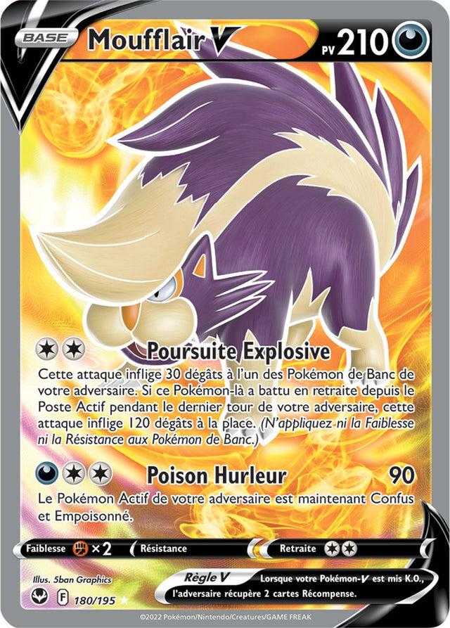 Moufflair V - 180/195 - Ultra Rare Full Art - Carte Pokémon Tempête Argentée EB12