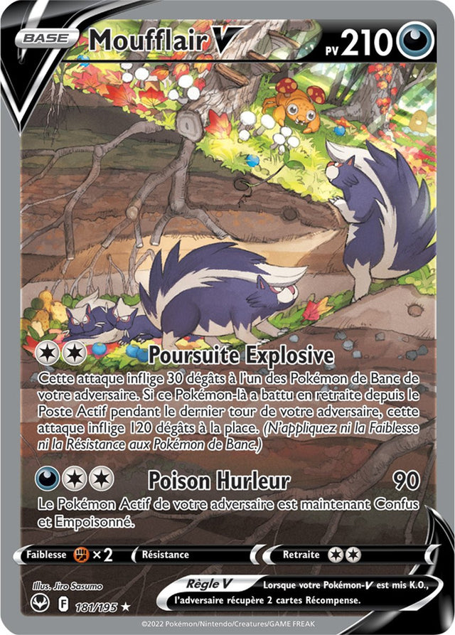 Moufflair V - 181/195 - Ultra Rare Full Art Alternative - Carte Pokémon Tempête Argentée EB12