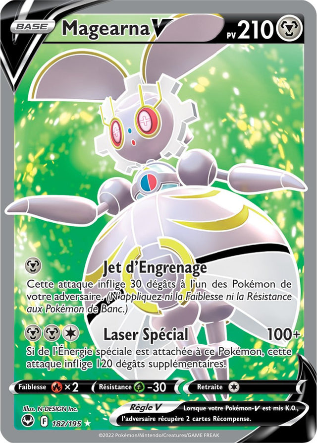 Magearna V - 182/195 - Ultra Rare Full Art - Carte Pokémon Tempête Argentée EB12