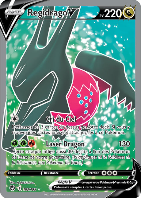 Regidrago V - 183/195 - Ultra Rare Full Art - Carte Pokémon Tempête Argentée EB12