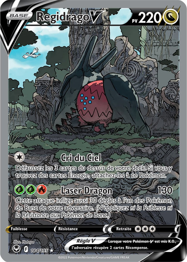 Regidrago V - 184/195 - Ultra Rare Full Art Alternative - Carte Pokémon Tempête Argentée EB12