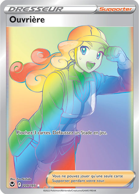 Ouvrière - 209/195 - Dresseur Arc en Ciel Secrète Rare - Carte Pokémon Tempête Argentée EB12
