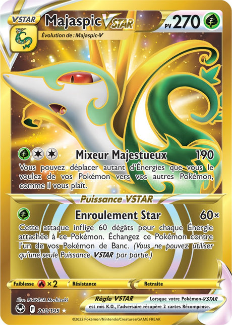Majaspic VSTAR - 210/195 - Secrète Gold Rare - Carte Pokémon Tempête Argentée EB12