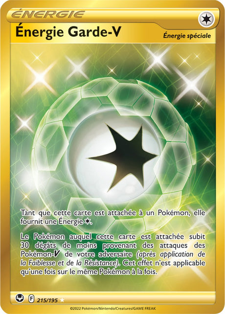 Énergie Garde-V - 215/195 - Énergie Secrète Gold - Carte Pokémon Tempête Argentée EB12