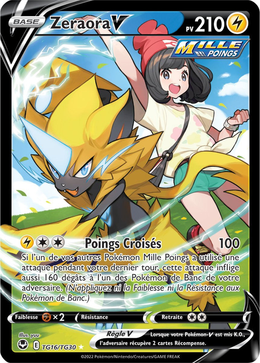 Zeraora V - TG16/TG30 - Full Art Alternative Mille Poings Secrète - Carte Pokémon Tempête Argentée EB12
