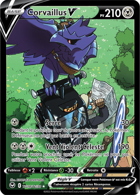 Corvaillus V - TG18/TG30 - Full Art Alternative Secrète - Carte Pokémon Tempête Argentée EB12