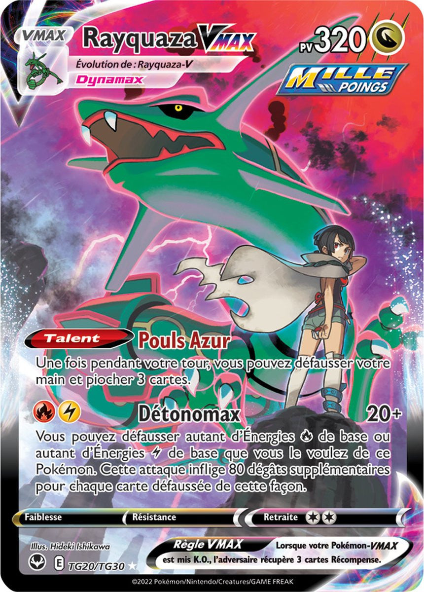 Rayquaza VMAX - TG20/TG30 - Full Art Alternative Mille Poings Secrète - Carte Pokémon Tempête Argentée EB12
