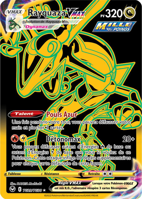 Rayquaza VMAX - TG29/TG30 - Secrète Gold Mille Poings - Carte Pokémon Tempête Argentée EB12