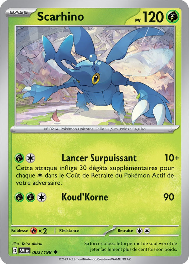 Scarhino - 002/198 - Carte Pokémon Écarlate et Violet EV01