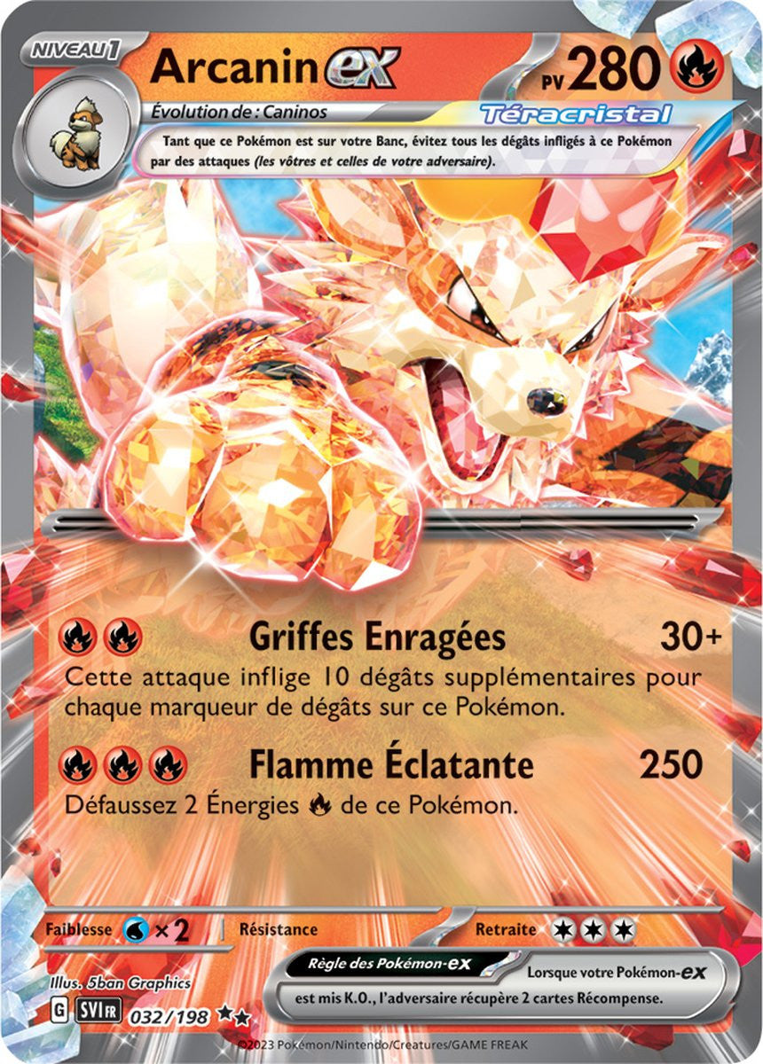 Arcanin ex - 032/198 - Carte Pokémon Écarlate et Violet EV01