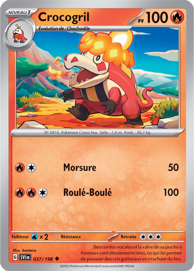 Crocogril - 037/198 - Carte Pokémon Écarlate et Violet EV01