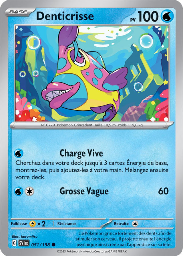 Denticrisse - 051/198 - Carte Pokémon Écarlate et Violet EV01