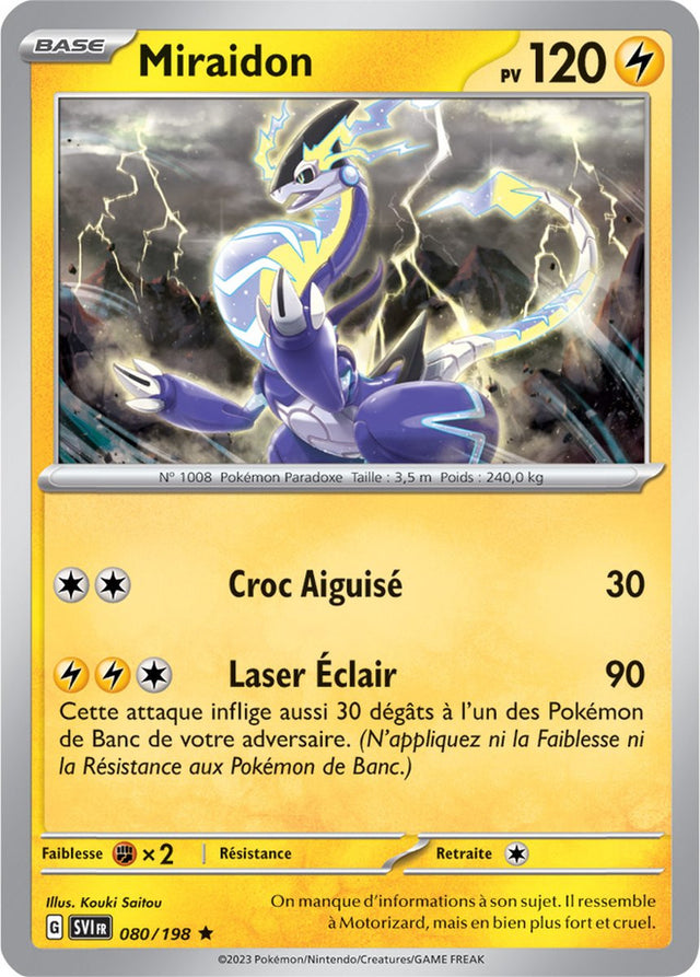 Miraidon - 080/198 - Carte Pokémon Écarlate et Violet EV01