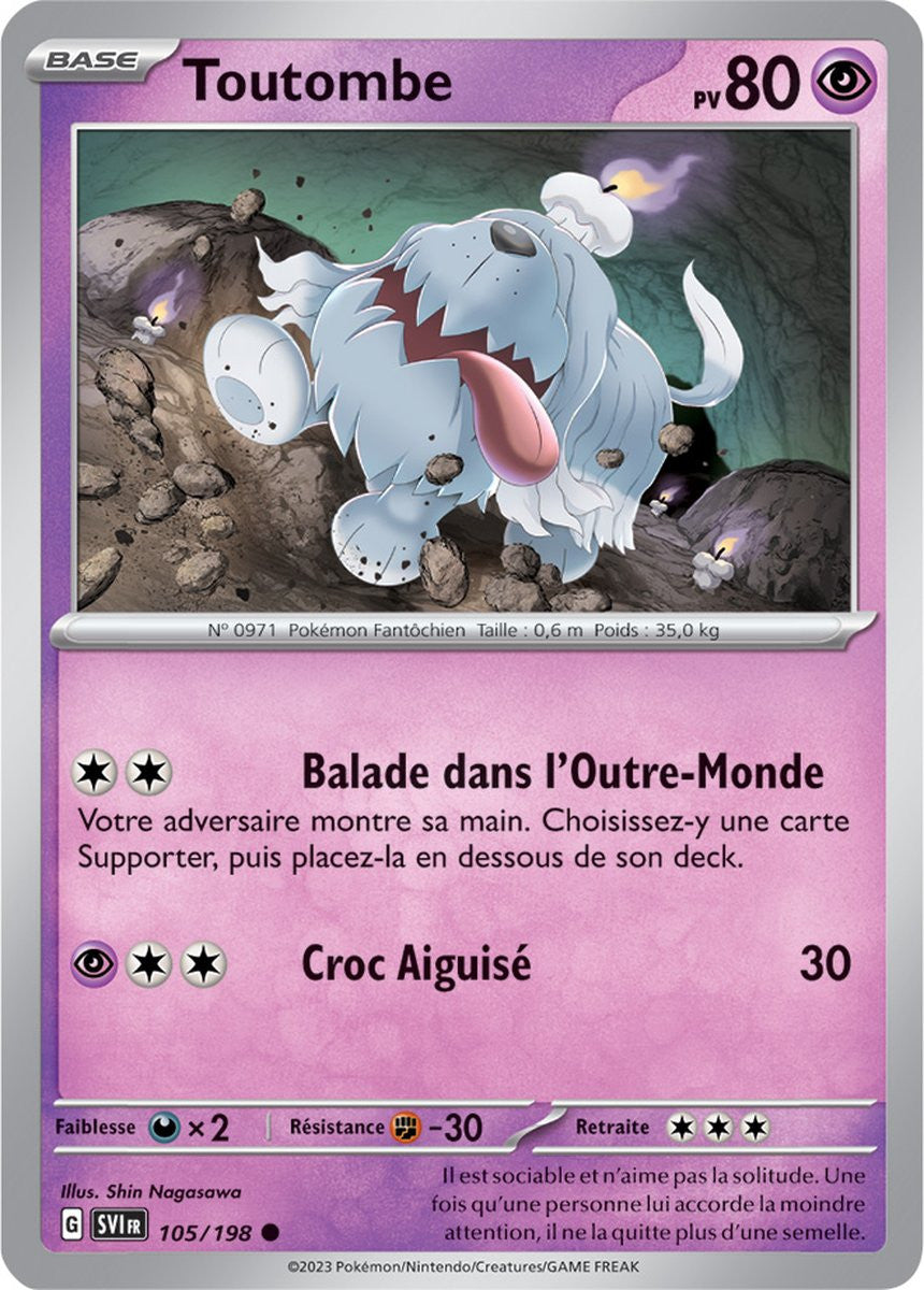 Toutombe - 105/198 - Carte Pokémon Écarlate et Violet EV01
