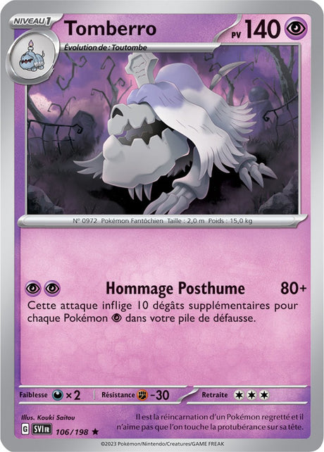 Tomberro - 106/198 - Carte Pokémon Écarlate et Violet EV01