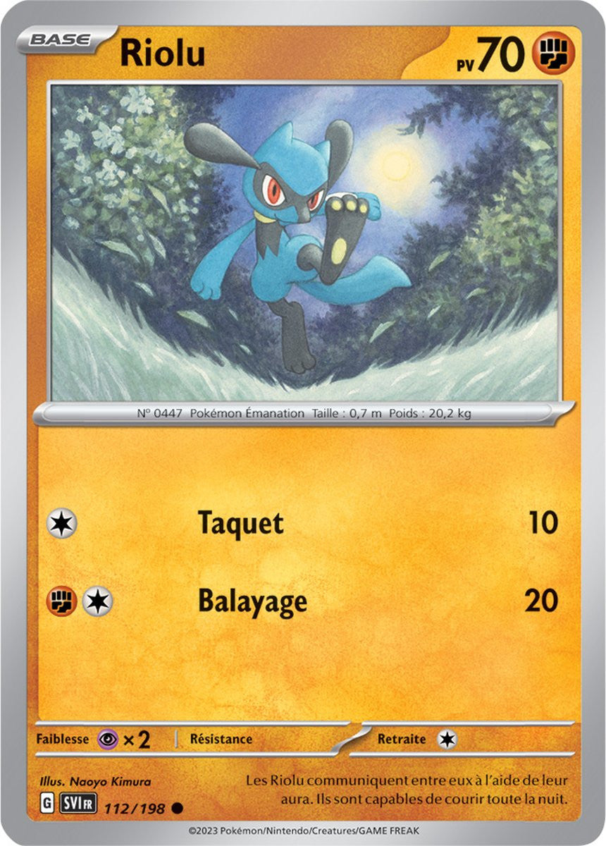 Riolu - 112/198 - Carte Pokémon Écarlate et Violet EV01
