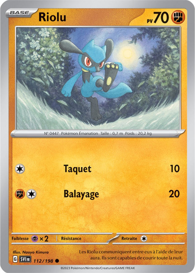 Riolu - 112/198 - Carte Pokémon Écarlate et Violet EV01