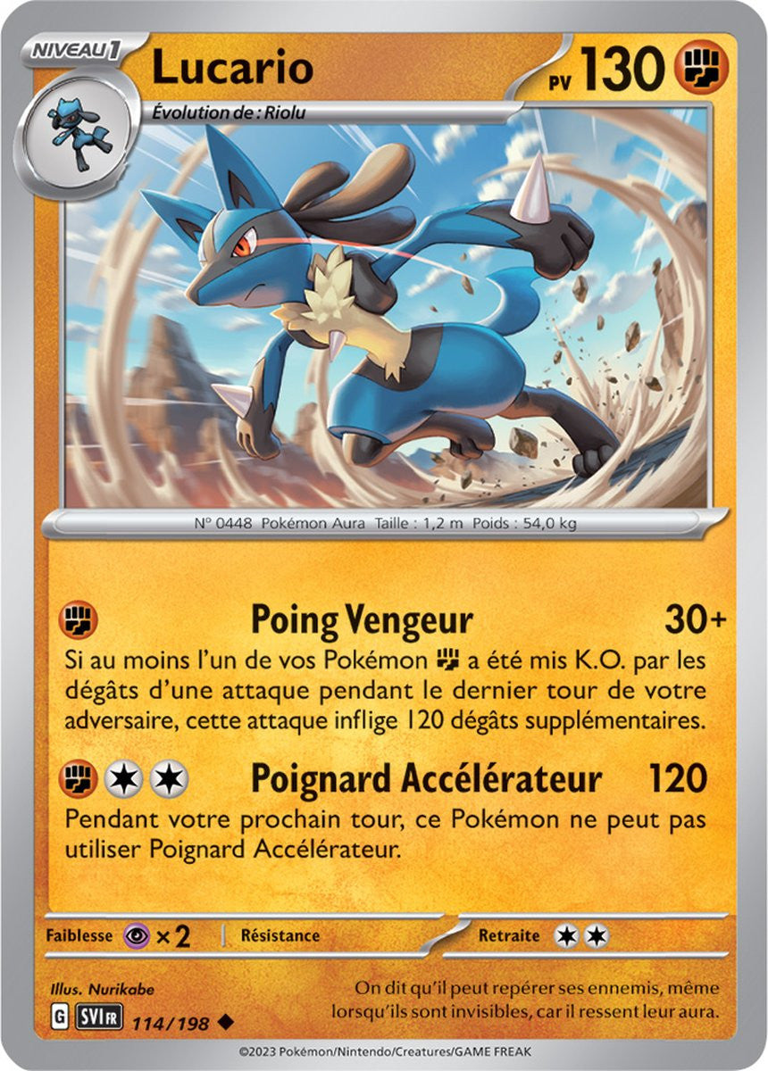 Lucario - 114/198 - Carte Pokémon Écarlate et Violet EV01